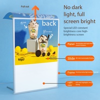 Kotak Lampu LED Tahan Air & Papan Menu Digital untuk Restoran dengan Bingkai Poster Backlit Panel Display Iklan