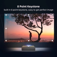 جهاز عرض ليزر منزلي من تشانغهونغ بدقة 4K UHD، 4500 لومن ANSI، ذاكرة وصول عشوائي 3 جيجابايت، ذاكرة تخزين 64 جيجابايت، تقنية HDR10+، MEMC، أجهزة عرض ليزر بدقة 4K UHD