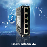 Switch Ethernet Gigabit Industriel Mini 5 Ports Non Géré Hereta, 5x100Mbps, Ports RJ45, Boîtier en Aluminium, Montage sur Rail DIN ou Mural, 10Gbps