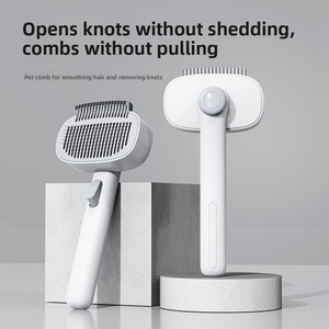 Peigne à picots pour animaux de compagnie (chats et chiens) – Démêlant universel pour poils longs et courts, auto-nettoyant, pour démêler les nœuds - Product Image 3