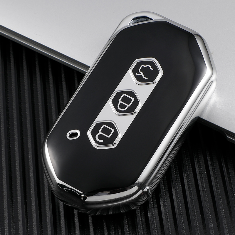 Soft TPU Car Key Case Cover for SGMW WULING Victory (Wuling Kaijie) - GSAISI Model SGMWB03H