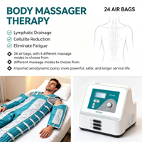 Unité de compression pneumatique séquentielle à 24 airbags avec 4 modes et pression réglable de 20 à 80 mmHg