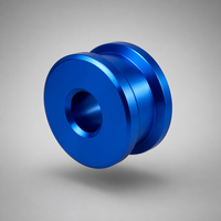 Rouleau de guidage de chaîne en alliage d'aluminium T68 6061 anodisé bleu, usinage CNC Swift Factory, commande en gros