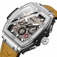 ON6819 ONOLA Montre Homme Tendance à Boîtier en Alliage, Forme Baril, Multifonction, Quartz, Aiguilles Lumineuses, Meilleure Vente Transfrontalière