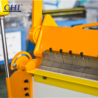 Machine à plier les bords manuelle CHI, modèle WH06-2x1300, pour tôles fines, ventilation de conduits carrés, acier inoxydable 0,6-2 mm