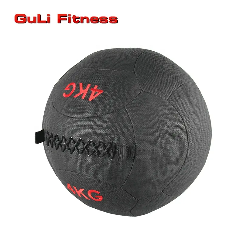 Guli Fitness Cardio Training Soft Wall Ball Core Workout Grip PVC Leather Medicine Ball Exercise Gym Slam Ball Body Building
