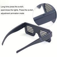 Lunettes de fête LED à 11 modes clignotants rapides, rechargeables par USB, lumineuses, jouets lumineux pour concerts de Noël
