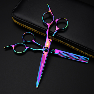Forbici piatte da 6 pollici per forbici da <span class=keywords><strong>barbiere</strong></span> <span class=keywords><strong>e</strong></span> parrucchieri forbici speciali per diradamento di capelli <span class=keywords><strong>e</strong></span> capelli - Product Image 4