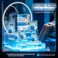 Kit de Pédicure Spa Effervescent en Gros – Système de Soin des Pieds Hydra-Cool en 5 Étapes – Soin Rafraîchissant Menthe pour les Pieds – Ensemble de Pédicure Spa