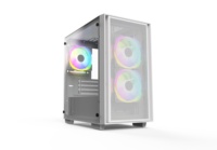 JNP TECH A02 New Style White Gaming MicroATX Mid Tower Steel Case with Iron Mesh Side Panel
