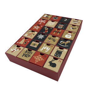 2020 <span class=keywords><strong>Amazon</strong></span> hot sale ready to fill custom promotional Christmas 24 drawer boxes advent calendar - Product Image 6