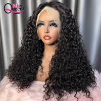 Péruque Frontale en Dentelle Remy Brésilienne pour Femmes Noires Américaines, Perruque Complète HD 13x6 Profonde en Cheveux Humains Bruts