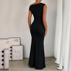 NUEVO Vestido Largo Informal para Mujer, Color Sólido, Espalda Descubierta, Estilo Tubo, Ajustado, 2026 - Product Image 6