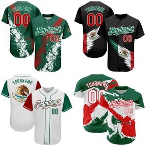 Maglia da Baseball con scollo a V in maglia da Baseball personalizzata in poliestere con maniche corte mescita da Baseball - Product Image 2