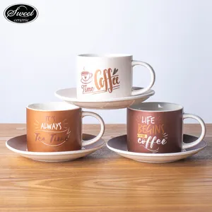 原创设计不规则骨瓷陶瓷茶杯杯咖啡杯茶托瓷器散装批发中国制造商