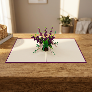 Meilleur Prix Fleur d'Orchidée Carte Pop-up 3D Artisanat Papier Hanoï Impression Offset Cadeaux de Thanksgiving Personnalisés - Product Image 4