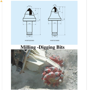 Các loại khác nhau than bit đường xây dựng máy móc cắt Pick Bullet răng Công cụ Khai Thác Mỏ răng Rock Saw đào hầm khoan công cụ - Product Image 3