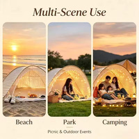 Tente Pop-Up Automatique Quatre Saisons Portable, Abri Solaire de Plage, Auvent de Camping Pliable, Moustiquaire, Ouverture Rapide pour Pique-Nique en Extérieur