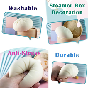 Juego de 1-5 Piezas de Dumplings Brillantes, Decorativos, Blandos, con Caja, de Rebote Lento, Colores Aleatorios, Regalos para Niños y Adultos - Product Image 5