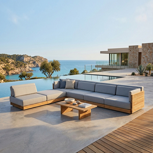 Set di Divani <span class=keywords><strong>da</strong></span> Esterno di Grado Commerciale, Mobili <span class=keywords><strong>in</strong></span> <span class=keywords><strong>Legno</strong></span> di Teak Resistenti per Hotel, Resort, Bordo Piscina, Patio e <span class=keywords><strong>Giardino</strong></span> - Product Image 2