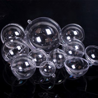 Sphères creuses en plastique transparent faites à la main, ouvrables et remplissables, taille personnalisée, unisexe, pour décoration de Noël, mariage, fête, DIY, vente en gros