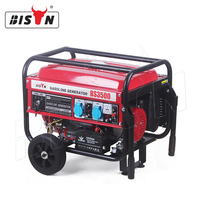 Générateur d'électricité à essence Bison Manufacturer 110V, démarrage manuel, 50Hz, 3.0KW, avec prise européenne
