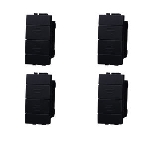 Interruttore a Muro Gloca a 2 Vie 1P+1P 10A 250V, Set di 4 Pulsanti Doppio Su/Giù, Facile Installazione, Plastica - Product Image 1
