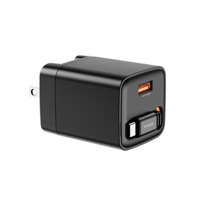 <strong>Multi</strong> Port Retractable USB-C 30W GaN Smart Foldable Wall Plug Cable Compatible EU/US Socket OTP Laptop Phone <strong>Charger</strong> - Product Image 6