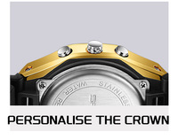 Montre-bracelet électronique à quartz SANDA 6209 pour étudiants, bracelet en TPU, étanche, pour sports de plein air, cadeau pour homme