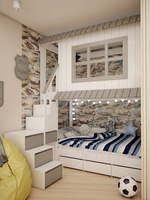 Lit cabane moderne pour enfants avec échelle d'angle et armoire pour chambre de garçons, lits superposés multifonctionnels pour adolescents