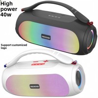 Liquidation de stock : 1000 pièces – Enceinte extérieure puissante 40W avec lumières RGB, caisson de basses Hi-Fi portable pour enceinte intelligente 5.3