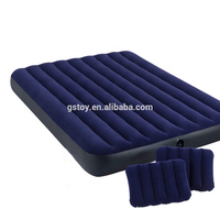 Matelas gonflable de lit d'air de double taille avec deux oreillers