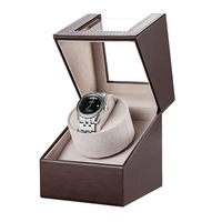 Remontoir de montre automatique avec logo personnalisé, modèle rectangulaire en bois de luxe Owa2010, boîte en velours durable anti-poussière pour une seule montre