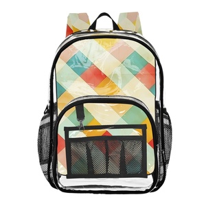 Hot Sale Customs Logo <b>Small</b> Clear Large Size <b>Backpack</b> PVC Transparent <b>Backpack</b> for School College Workplace - Product Image 1