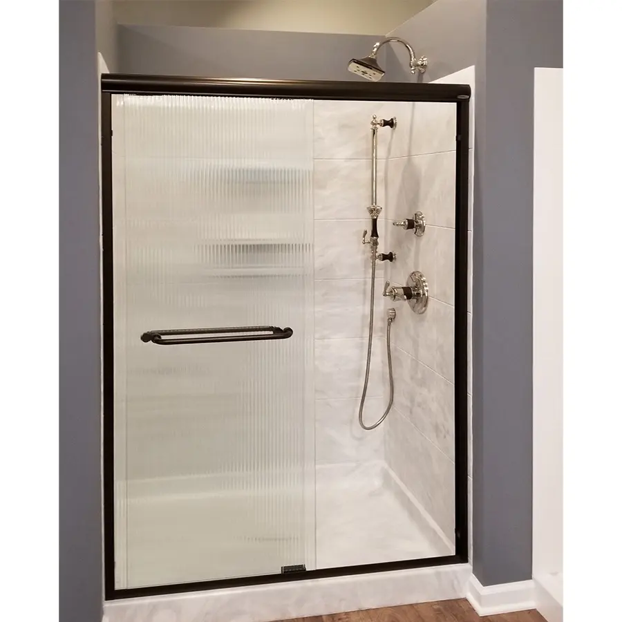 Alta Quality10 milímetros Banheira Frameless Banheiro Única Alça De Vidro Deslizante Rolo Porta Do Chuveiro Pivô