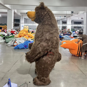 Costume da Mascotte Gonfiabile del Personaggio dei Cartoni Animati Orso <span class=keywords><strong>Masha</strong></span>, Colore Marrone Scuro, per Adulti, Vendita Diretta dalla Fabbrica - Product Image 2