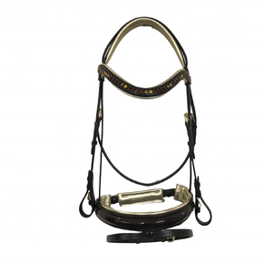 Bridon en cuir de cheval de haute qualité, rembourrage anatomique doux, élégant, doux et confortable, pour l'entraînement et les spectacles - Product Image 1