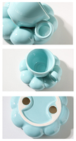 2024 cadeaux mignons pour les copines 215ml tasse à expresso et soucoupe tasse à café en céramique de couleur brillante avec soucoupe en forme de nuage