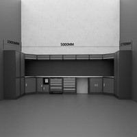Système de rangement modulaire industriel sur mesure OEM, armoire à outils pour garage et atelier avec établi amovible