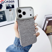 Kedatangan Baru Gaya Mewah Warna Polos Pola Gunung Bersalju Berlapis Elektro Anti-Jatuh Casing Ponsel untuk Iphone 17/16/15/14