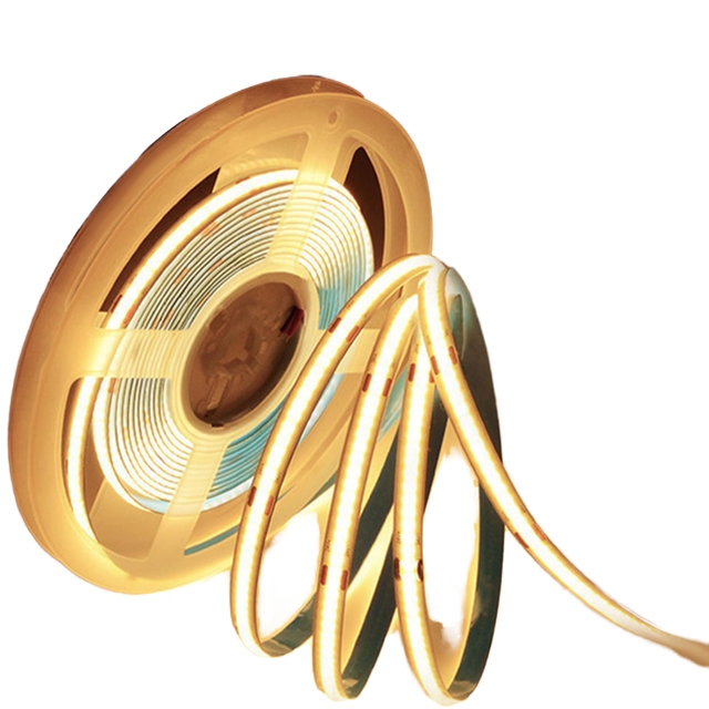 High Density Cob LED Strip 480Leds/M DC12V 24V Ultra Bright Linear Lighting for Indoor Outdoor Decoration Cuttable WiFi IP20