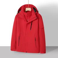 MAYYOUNG Veste d'hiver sportive personnalisée pour hommes 3-en-1 Doublure détachable Grande taille Coupe-vent imperméable à capuche canard Zip-up Respirant