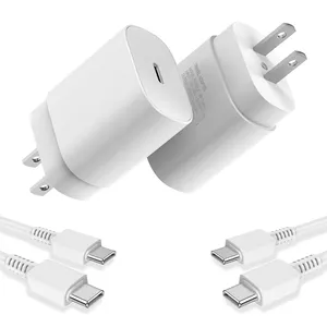 Venta caliente 25W Adaptador USB Tipo C Carga súper rápida Reino Unido Enchufe de pared Bloque de teléfono para Samsung