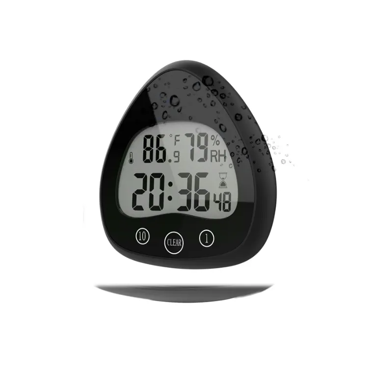 Promotion New Waterproof Bathroom Wall Clock Countdown Temperature Humidity Display Silnet Wall Bathroom Clocks Skymax