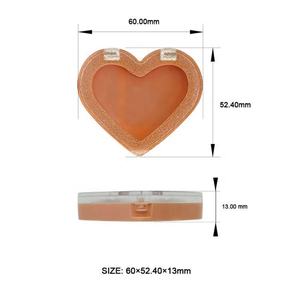 Estuche Compacto Ecológico de Plástico para Paleta de Sombras de Ojos, Empaque en Forma de Corazón para Rubor en Crema con Cristales - Product Image 3