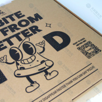 Boîtes à pizza personnalisées en gros |   Boîte d'emballage pour pizza en carton ondulé avec impression de logo - Fabricant