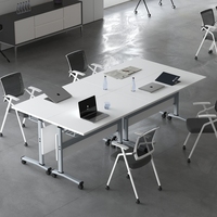 Tables de formation pliantes modernes, mobiles, réglables et empilables pour bureaux, avec assemblage facile
