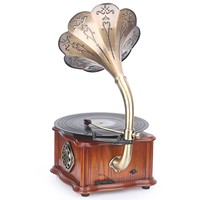 Tourne-disque vinyle rétro USB/CD/Bluetooth avec haut-parleur Gramophone