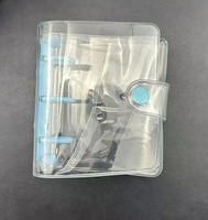 Carnet à spirales rechargeable Wenshun A7, couverture transparente en PVC, 3 anneaux, pour filles