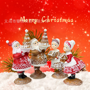 Figuras de Papá Noel de Resina, Decoraciones Navideñas para Exteriores, Acabado Brillante, Estilo A B C D W329 - Product Image 5